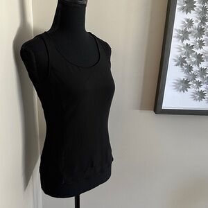 *ARMANI COLLEZIONI* Elegant Black Tank Top w/ Side Zipper Size 6